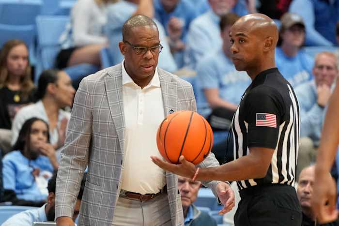 UNC basketball head coach Hubert Davis